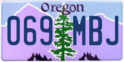 OR license plate 069MBJ