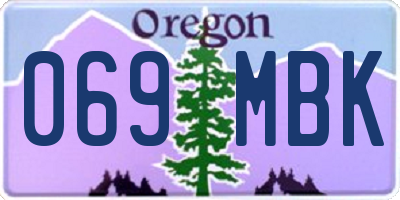 OR license plate 069MBK