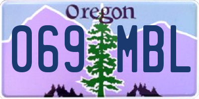 OR license plate 069MBL