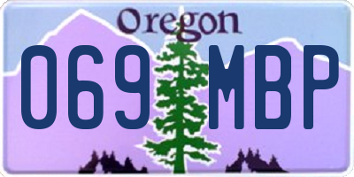 OR license plate 069MBP