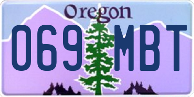 OR license plate 069MBT
