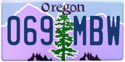OR license plate 069MBW