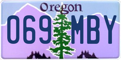 OR license plate 069MBY