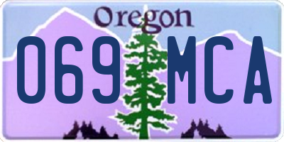 OR license plate 069MCA