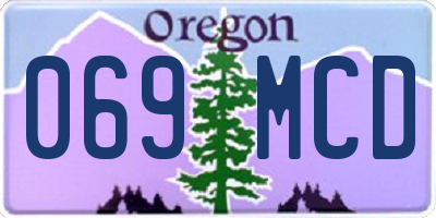 OR license plate 069MCD