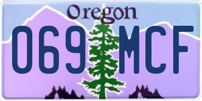 OR license plate 069MCF