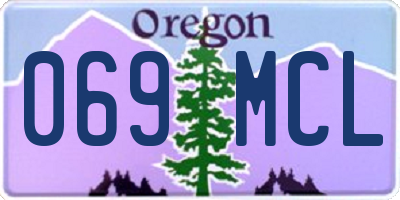 OR license plate 069MCL