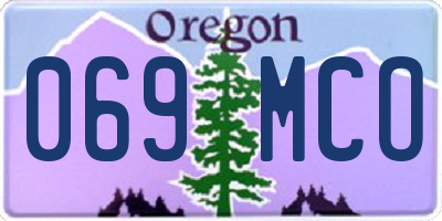OR license plate 069MCO