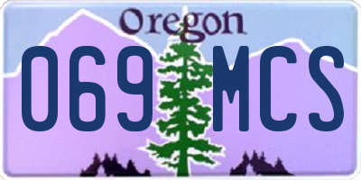 OR license plate 069MCS