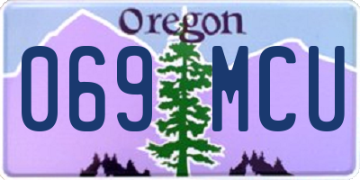 OR license plate 069MCU
