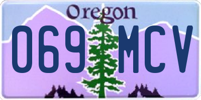 OR license plate 069MCV