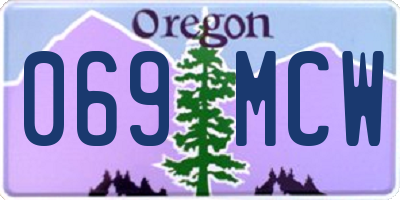 OR license plate 069MCW