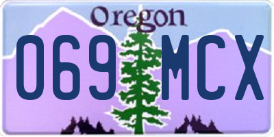 OR license plate 069MCX