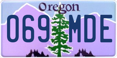OR license plate 069MDE