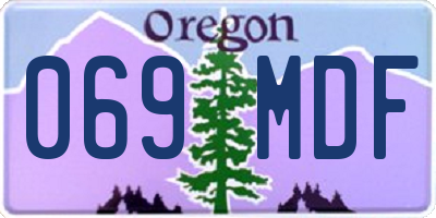 OR license plate 069MDF