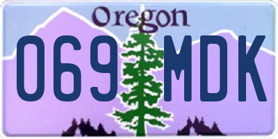OR license plate 069MDK