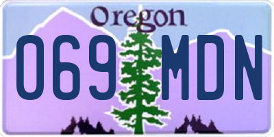 OR license plate 069MDN
