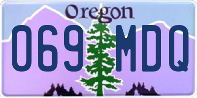 OR license plate 069MDQ
