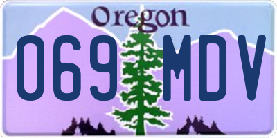 OR license plate 069MDV