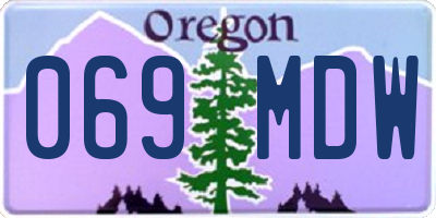 OR license plate 069MDW