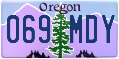 OR license plate 069MDY