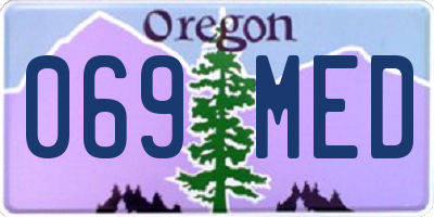 OR license plate 069MED