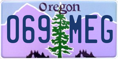 OR license plate 069MEG