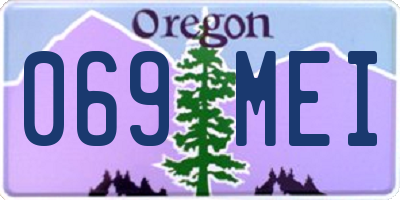 OR license plate 069MEI