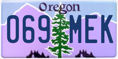 OR license plate 069MEK