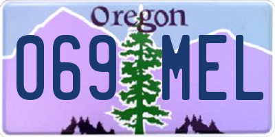 OR license plate 069MEL