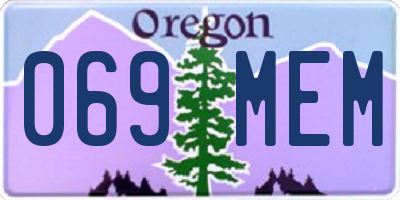 OR license plate 069MEM