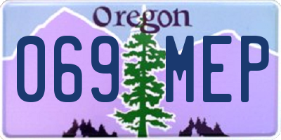 OR license plate 069MEP
