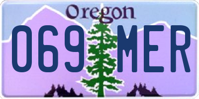 OR license plate 069MER