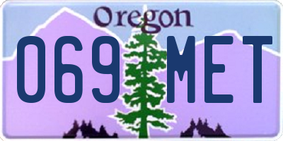 OR license plate 069MET