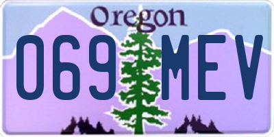 OR license plate 069MEV