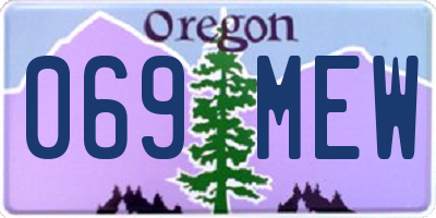 OR license plate 069MEW