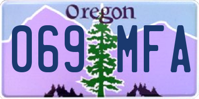 OR license plate 069MFA