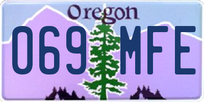 OR license plate 069MFE