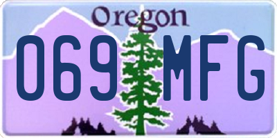 OR license plate 069MFG