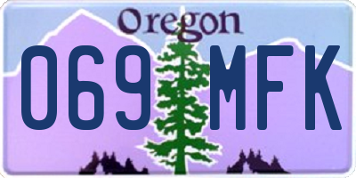 OR license plate 069MFK