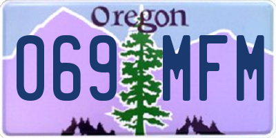 OR license plate 069MFM