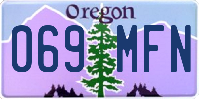 OR license plate 069MFN