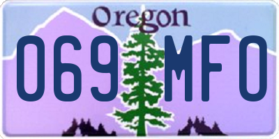 OR license plate 069MFO