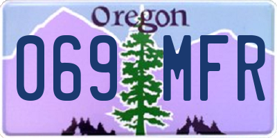 OR license plate 069MFR
