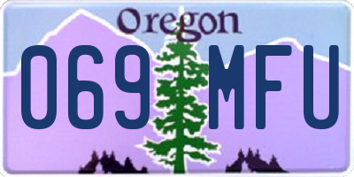 OR license plate 069MFU