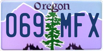 OR license plate 069MFX