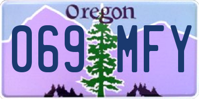 OR license plate 069MFY