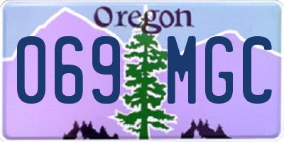 OR license plate 069MGC