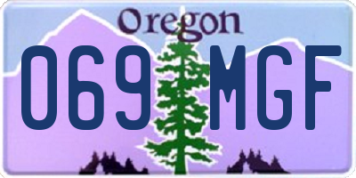 OR license plate 069MGF