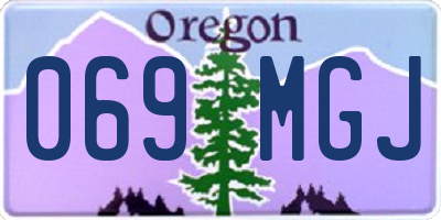 OR license plate 069MGJ